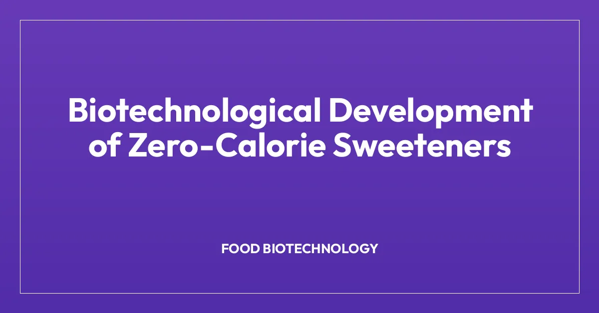 Biotechnological Development of Zero-Calorie Sweeteners
