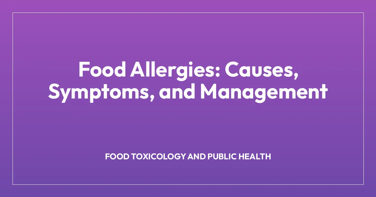 Food Allergies: Causes, Symptoms, and Management