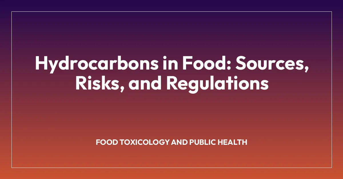 Hydrocarbons in Food: Sources, Risks, and Regulations