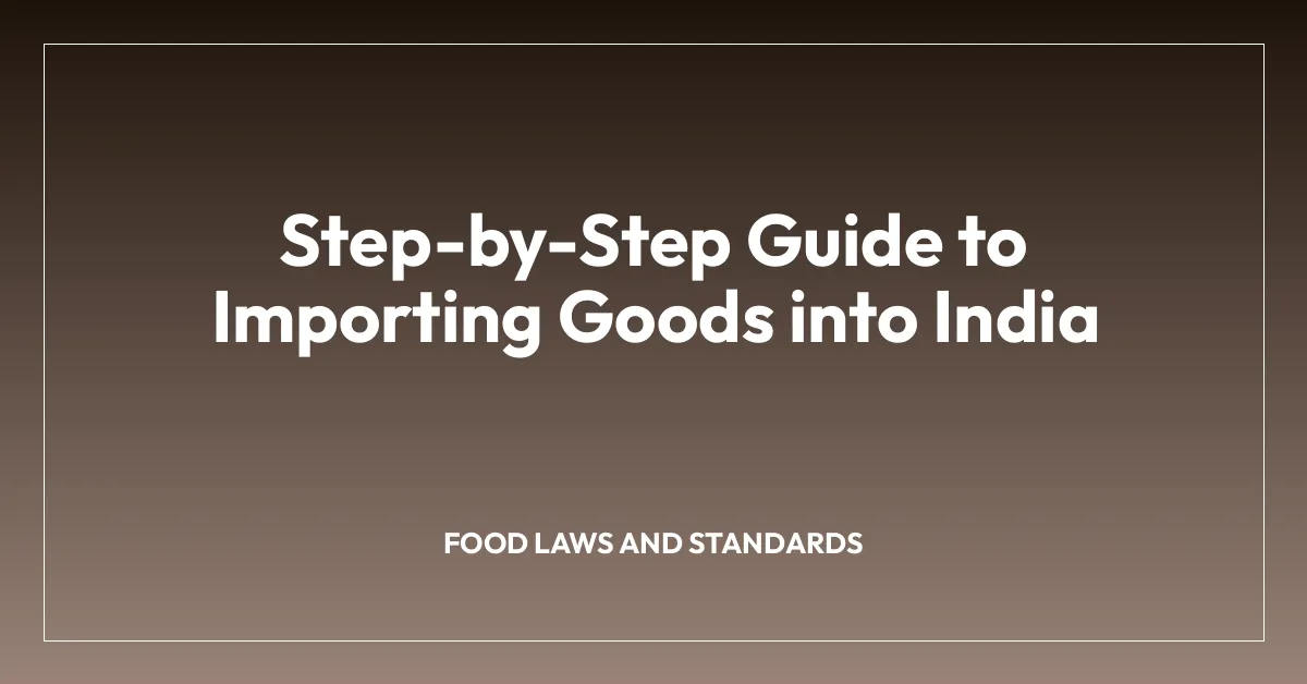 Step-by-Step Guide to Importing Goods into India