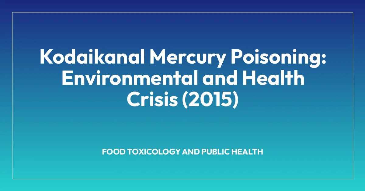 Kodaikanal Mercury Poisoning: Environmental and Health Crisis (2015)