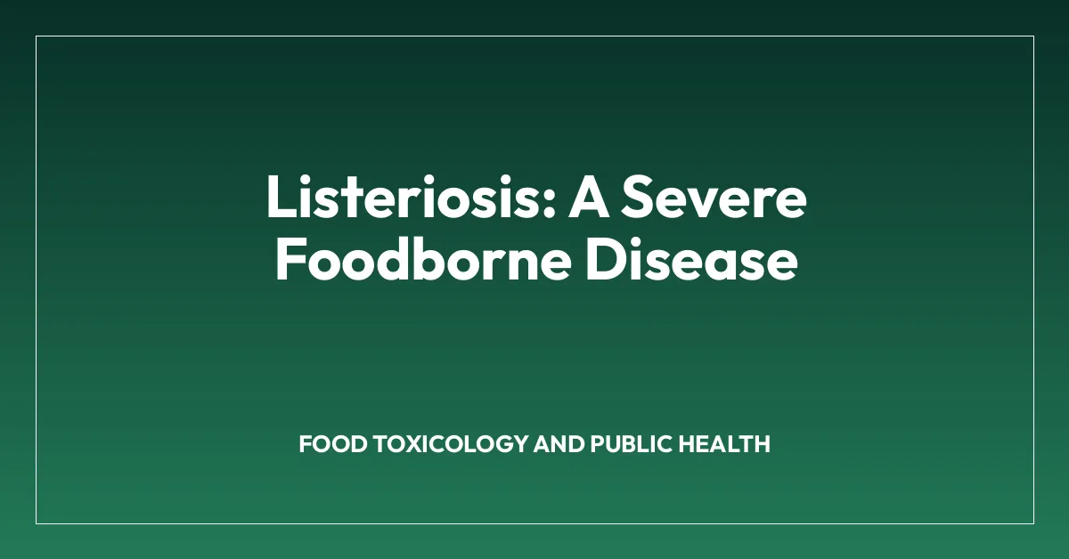 Listeriosis: A Severe Foodborne Disease
