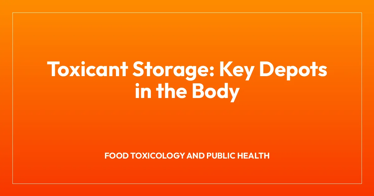 Toxicant Storage: Key Depots in the Body